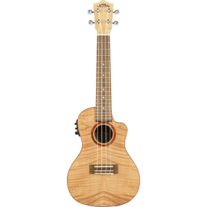 Lanikai LKUFM-CEC Concert Ukulele, Flame Maple Series, Cutaway, Preamp, Gigbag