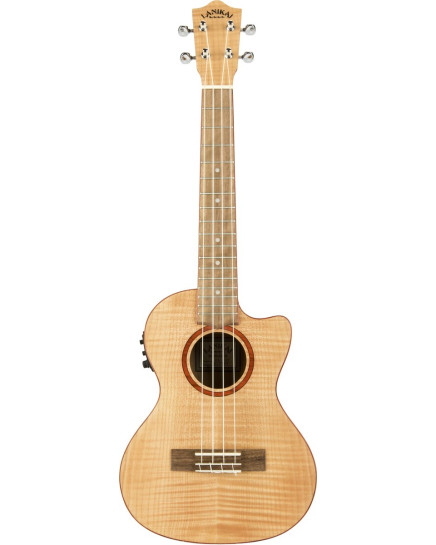 Lanikai LKUFM-CET Tenor Ukulele, Flame Maple Series, Cutaway, Preamp, Gigbag