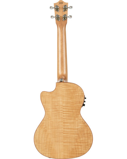 Lanikai LKUFM-CET Tenor Ukulele, Flame Maple Series, Cutaway, Preamp, Gigbag