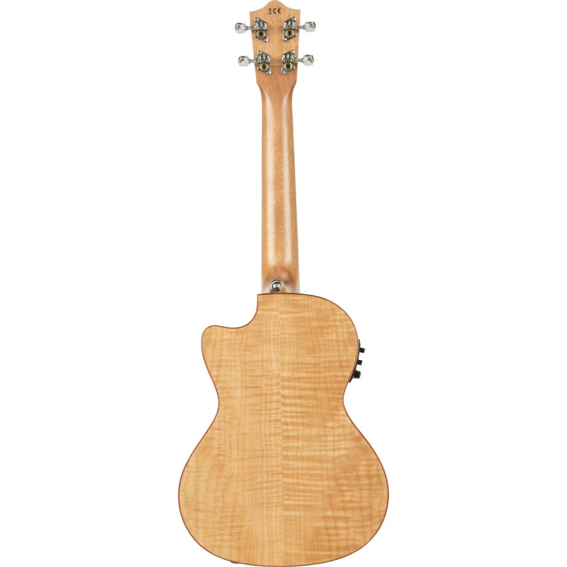 Lanikai LKUFM-CET Tenor Ukulele, Flame Maple Series, Cutaway, Preamp, Gigbag