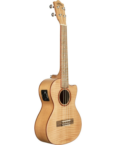 Lanikai LKUFM-CET Tenor Ukulele, Flame Maple Series, Cutaway, Preamp, Gigbag