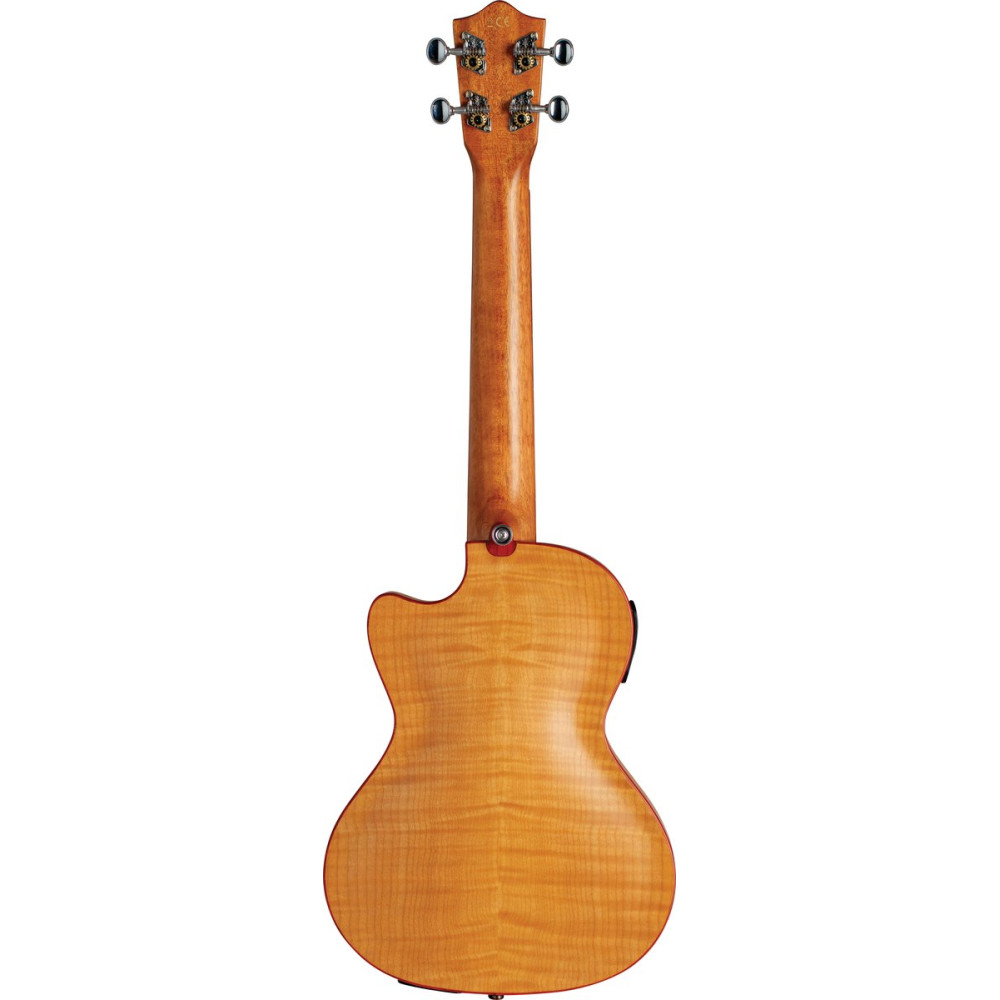 Lanikai LKUFM-CETT Tenor Ukulele, Flame Maple Series, Thin Body, Cutaway, Preamp, Gigbag