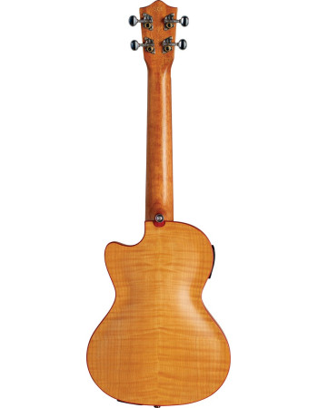 Lanikai LKUFM-CETT Tenor Ukulele, Flame Maple Series, Thin Body, Cutaway, Preamp, Gigbag