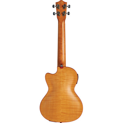 Lanikai LKUFM-CETT Tenor Ukulele, Flame Maple Series, Thin Body, Cutaway, Preamp, Gigbag