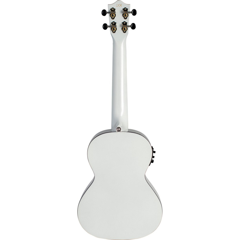 Lanikai LKUJMS-EWT1 Tenor Ukulele, Julia Michaels White Pearl Signature, Preamp, G igbag