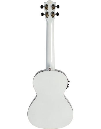 Lanikai LKUJMS-EWT1 Tenor Ukulele, Julia Michaels White Pearl Signature, Preamp, G igbag