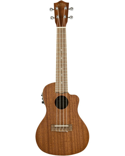 Lanikai LKUMA-CEC Concert Ukulele, Mahogany Series, Cutaway, Preamp, Softcase