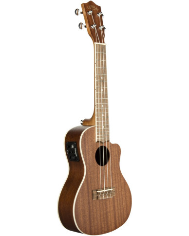 Lanikai LKUMA-CEC Concert Ukulele, Mahogany Series, Cutaway, Preamp, Softcase