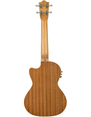 Lanikai LKUMA-CET Tenor Ukulele, Mahogany Series, Cutaway, Preamp, Softcase