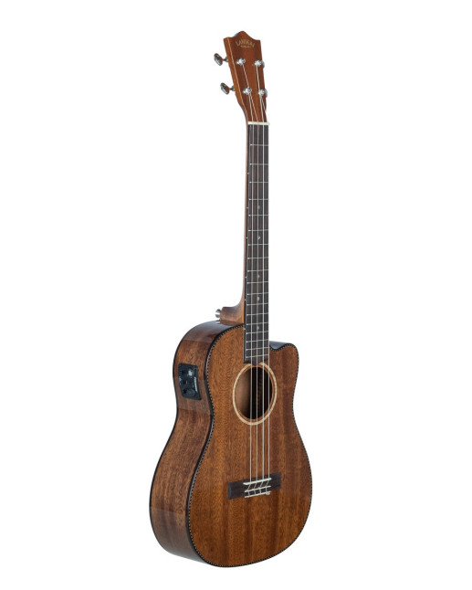 Lanikai LKUMAS-CEB Baritone Ukulele, All Solid Mahogany Series, Cutaway, Preamp, Softcase