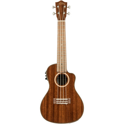 Lanikai LKUMAS-CEC Concert Ukulele, All Solid Mahogany Series, Cutaway, Preamp, S oftcase
