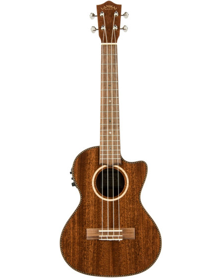 Lanikai LKUMAS-CET Tenor Ukulele, All Solid Mahogany Series, Cutaway, Preamp, Sof tcase