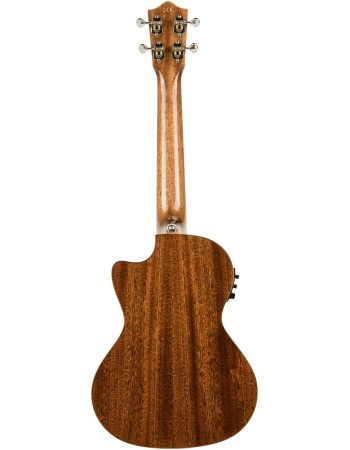 Lanikai LKUMAS-CET Tenor Ukulele, All Solid Mahogany Series, Cutaway, Preamp, Sof tcase