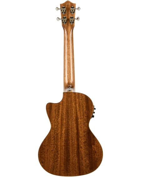 Lanikai LKUMAS-CET Tenor Ukulele, All Solid Mahogany Series, Cutaway, Preamp, Sof tcase