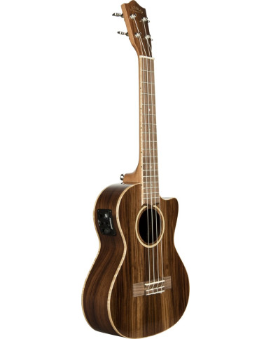Lanikai LKUMRS-CET Tenor Ukulele, All Solid Morado Series, Cutaway, Preamp, Softc ase