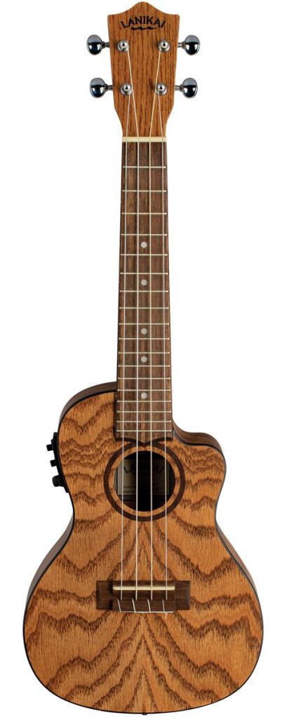 Lanikai LKUOA-CEC Concert Ukulele, Oak Series, Cutaway, Preamp, Gigbag
