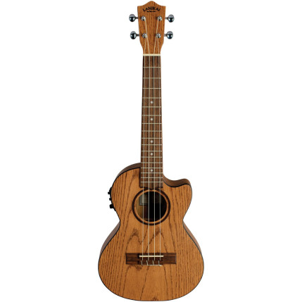 Lanikai LKUOA-CET Tenor Ukulele, Oak Series, Cutaway, Preamp, Gigbag