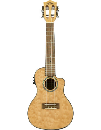 Lanikai LKUQM-NACEC Concert Ukulele Quilted Maple Series, Natural, Cutaway, Preamp , Softcase