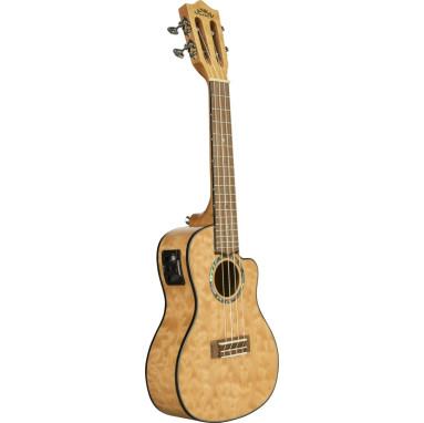 Lanikai LKUQM-NACEC Concert Ukulele Quilted Maple Series, Natural, Cutaway, Preamp , Softcase