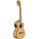 Lanikai LKUQM-NACET Tenor Ukulele, Quilted Maple Series, Natural, Cutaway, Preamp, Softcase