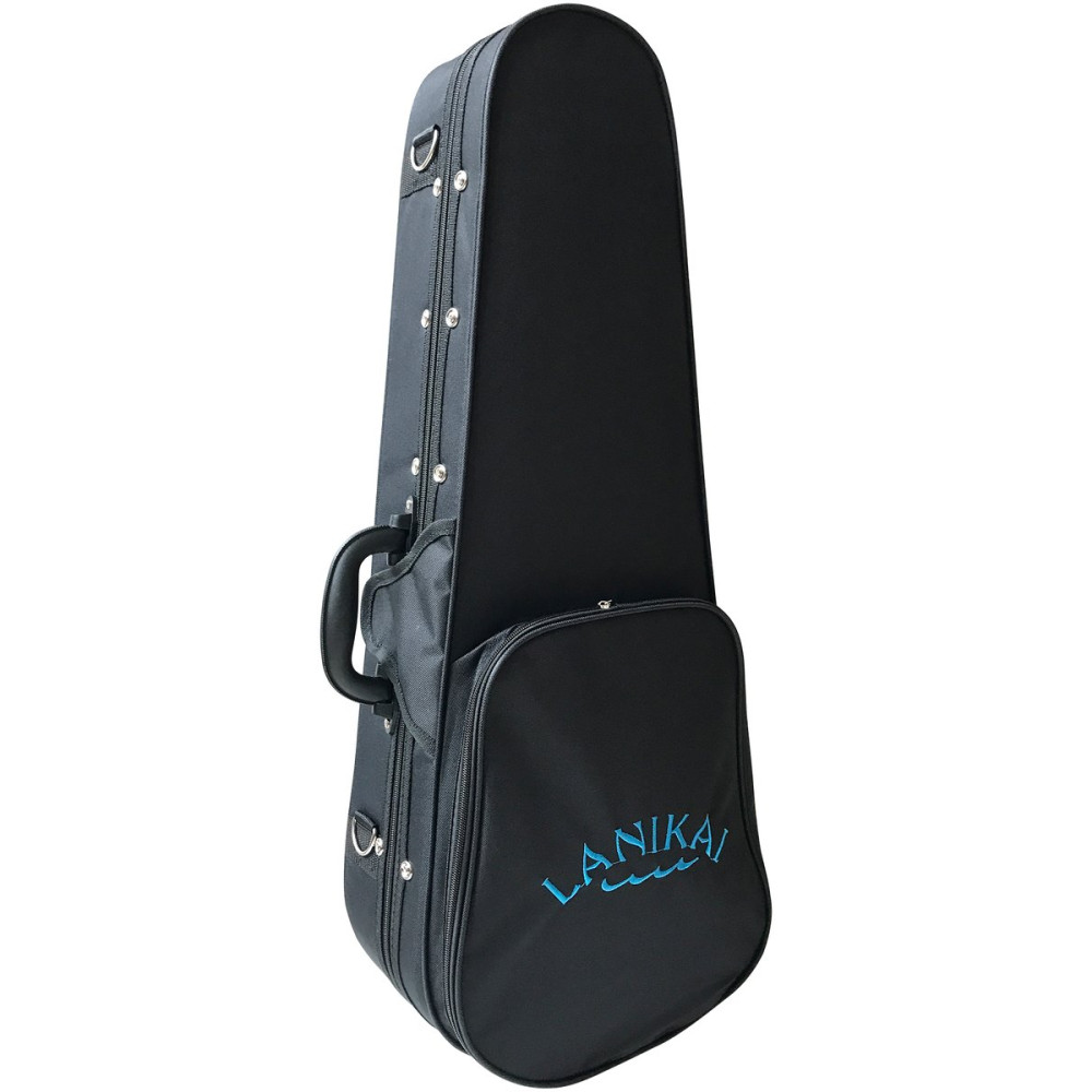 Lanikai LKUQM-NACET Tenor Ukulele, Quilted Maple Series, Natural, Cutaway, Preamp, Softcase
