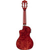 Lanikai LKUQM-RDCEC Concert Ukulele, Quilted Maple Series, Red, Cutaway, Preamp, S oftcase