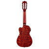 Lanikai LKUQM-RDCEG Guitarlele, Quilted Maple Series, Red, Cutaway, Preamp, Softca se