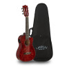 Lanikai LKUQM-RDCEG Guitarlele, Quilted Maple Series, Red, Cutaway, Preamp, Softca se