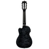 Lanikai LKUQMBKCEG Guitarlele, Quilted Maple Series, Black, Cutaway, Preamp, Soft case