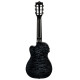 Lanikai LKUQMBKCEG Guitarlele, Quilted Maple Series, Black, Cutaway, Preamp, Soft case