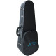 Lanikai LKUQMBKCET Tenor Ukulele, Quilted Maple Series, Black, Cutaway, Preamp, S oftcase