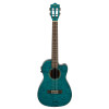 Lanikai LKUQMBLCEB Baritone Ukulele, Quilted Maple Series, Blue, Cutaway, Preamp, Softcase