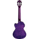 Lanikai LKUQMPUCET Tenor Ukulele, Quilted Maple Series, Purple, Cutaway, Preamp, Softcase