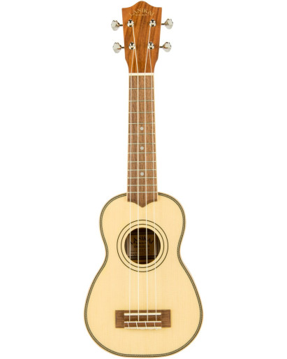 Lanikai LKUSPST-S Soprano Ukulele, Spruce Solid Top Series, Gigbag