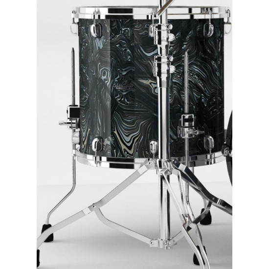Tama MRF1414-CCL Starclassic Maple Duracover Wrap Floor Tom 14" x 14" - Charcoal Swirl/Chrome HW Tama MRF1414-CCL Starclassic Maple Duracover Wrap Floor Tom 14" x 14" - Charcoal Swirl/Chrome HW