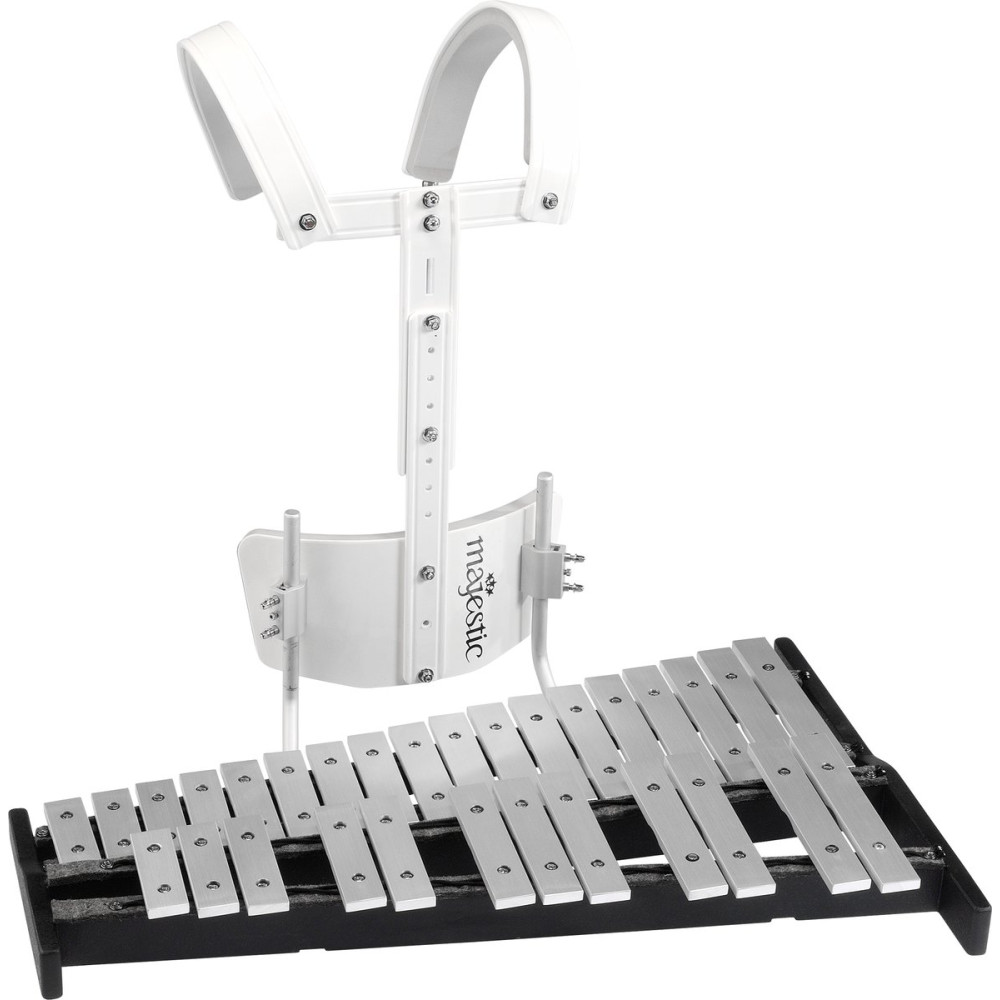 Majestic MJB2525A Concert Bells, 2.5 octave G5-C8, Aluminium, Carrier, Accessor ies