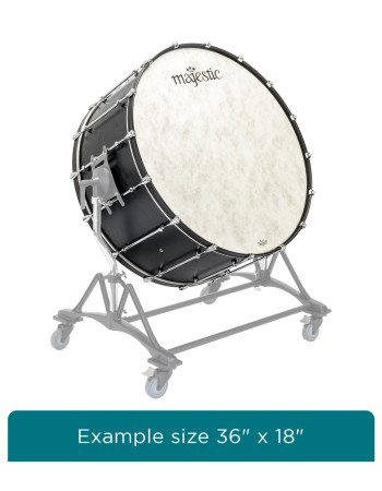 Majestic MJCBD2816 Concert Bass Drum, Concert Black Series, 28