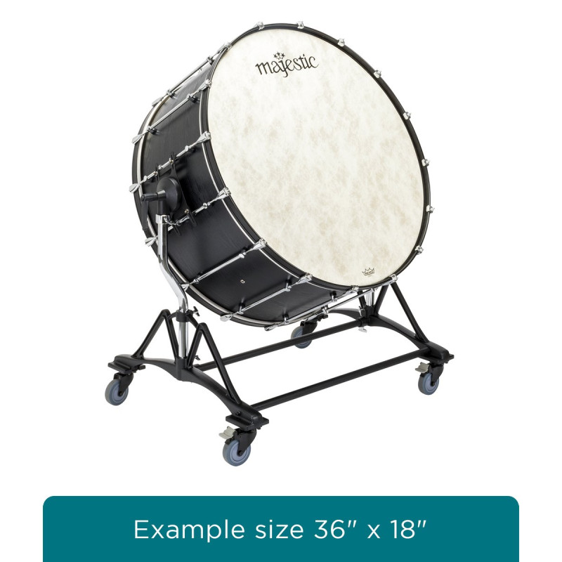 Majestic MJMCB2816 Concert Bass Drum, Concert Black Series, 28
