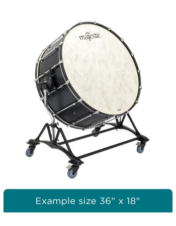 Majestic MJMCB2818 Concert Bass Drum, Concert Black Series, 28