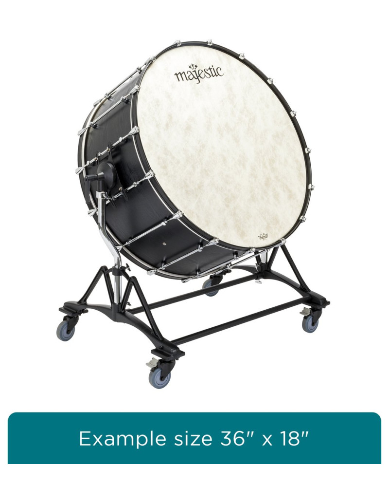 Majestic MJMCB3222 Concert Bass Drum, Concert Black Series, 32
