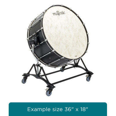 Majestic MJMCB3622 Concert Bass Drum, Concert Black Series, 36