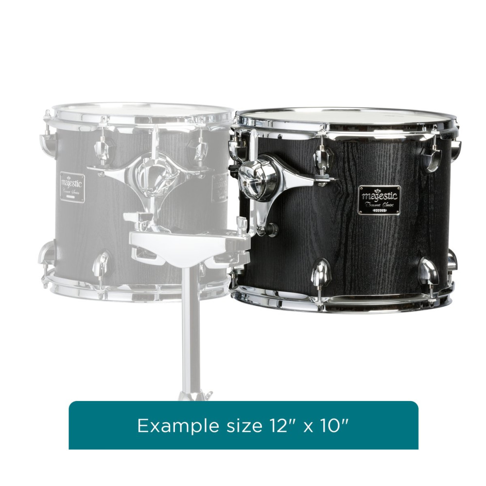 Majestic MJMCTC1412D Concert Tom, Concert Black Series, 14