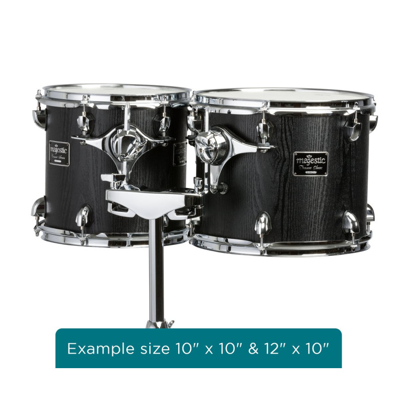 Majestic MJMCTC1514D Concert Tom, Concert Black Series, 15