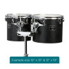 Majestic MJMCTC1514S Concert Tom, Concert Black Series, 15