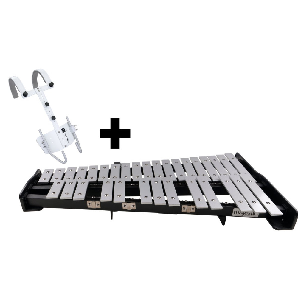 Majestic MJMK300 Marching Bells, 2.5 octave, F2-C5, Steel, carrier