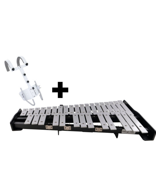 Majestic MJMK300 Marching Bells, 2.5 octave, F2-C5, Steel, carrier