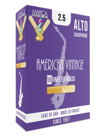 Marca MAAV425-10 AMERICAN VINTAGE, Reeds for Eb-Alto Saxophone, 10 Pack, #2.5