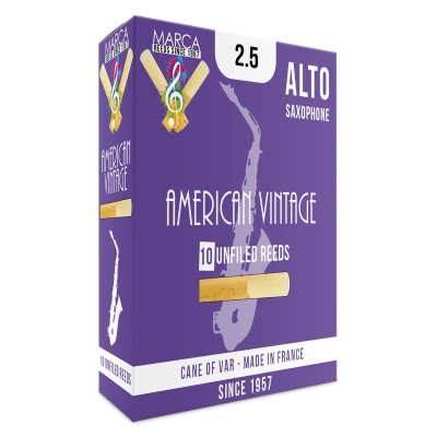 Marca MAAV425-10 AMERICAN VINTAGE, Reeds for Eb-Alto Saxophone, 10 Pack, #2.5