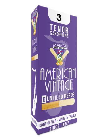 Marca MAAV630-05 AMERICAN VINTAGE, Reeds for Bb-Tenor Saxophone, 5 Pack, #3.0