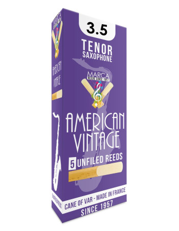 Marca MAAV635-05 AMERICAN VINTAGE, Reeds for Bb-Tenor Saxophone, 5 Pack, #3.5